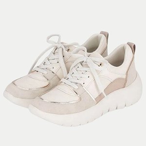 TÊNIS PICCADILLY CASUAL COM CADARÇO MARFIM FEMININO ADULTO