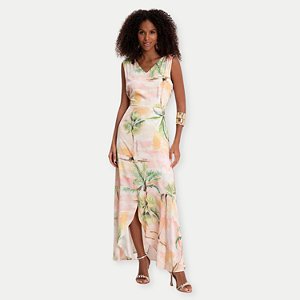 VESTIDO LUNENDER REGATA VISCOSE ESTAMPADO FEMININO ADULTO