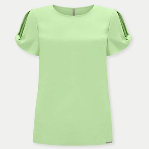 BLUSA LUNENDER MC MAIS MULHER VISCOSE VERDE LIMÃO FEMININA ADULTO