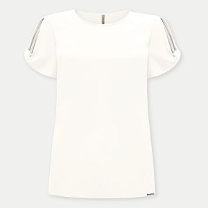 BLUSA LUNENDER MC MAIS MULHER VISCOSE OFF WHITE FEMININA ADULTO