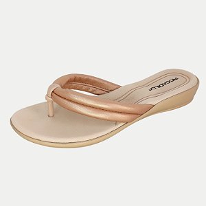 TAMANCO PICCADILLY ANABELA BAIXO  OURO ROSE FEMININO ADULTO