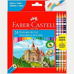 LÁPIS FABER COR CAIXA 20 CORES +4 BICOLOR  27109-P