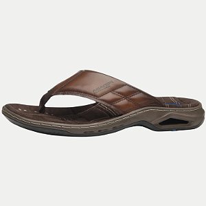 CHINELO PEGADA DEDO CASUAL TIRAS DE COURO MASCULINO ADULTO
