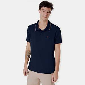 POLO HERING MC COMFORT MALHA LISA AZUL MARINHO MASCULINO ADULTO