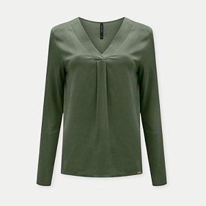 BLUSA LUNENDER ML VISCOSE E ELASTANO VERDE FEMININA ADULTO