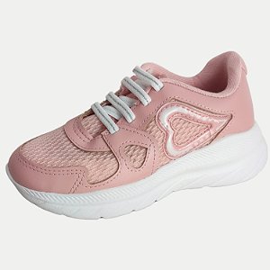 TÊNIS MOLEKINHA RUNNING COM CADARÇO ROSA FEMININO INFANTIL