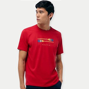 CAMISETA HERING MC COMFORT ALGODÃO SILKADA VERMELHA MASCULINA ADULTO