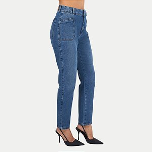 CALÇA SHOT JEANS BRUTO MOM FEMININA ADULTO