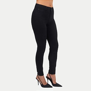 CALÇA SHOT BRIM E ELASTANO SKINNY PRETA FEMININA ADULTO