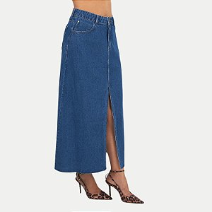 SAIA SHOT JEANS BRUTO LONGA FEMININA ADULTO