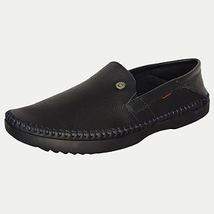 SAPATILHA FREE WAY FECHADA LOGANX-4 COURO PRETO MASCULINA ADULTO