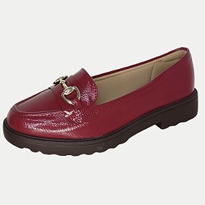 SAPATO MODARE MOCASSIM LOAFER VERMELHO CEREJA FEMININO ADULTO