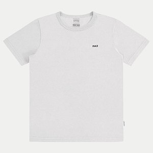 CAMISETA ALAKAZOO MC COMFORT ALGODÃO COM BORDADO BRANCO INFANTIL