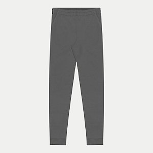 CALÇA FICO MOLETOM CASUAL COM PUNHO CINZA MASCULINA ADULTO