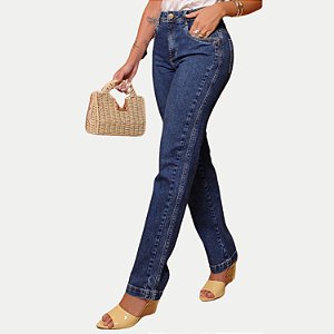 CALÇA MAC JEANS JEANS E ELASTANO COMFORT LAVAGEM MEDIA FEMININA ADULTO