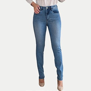 CALÇA MAC JEANS JEANS E ELASTANO CIGARRET LAVAGEM MEDIA FEMININA ADULTO