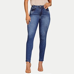 CALÇA MAC JEANS JEANS E ELASTANO CIGARRET LAVAGEM MEDIA FEMININA ADULTO