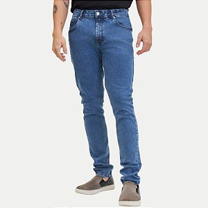 CALÇA LEE JEANS E ELASTANO SLIM LUKE LAVAGEM CLARA MASCULINA ADULTO