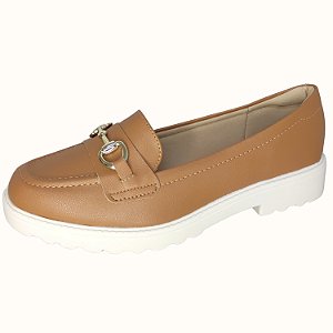 SAPATO MODARE MOCASSIM LOAFER CAMELO FEMININO ADULTO