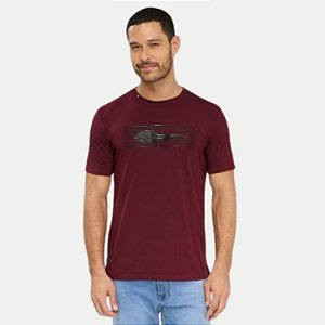 CAMISETA SALLO MANGA CURTA VINHO SLIM MISTA SILKADA MASCULINA ADULTO