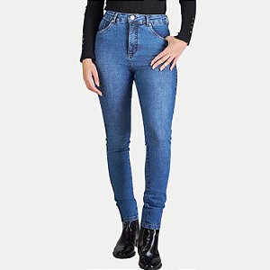 CALÇA YOUNG JEANS MÉDIO COM ELASTANO SKINNY FEMININA ADULTO