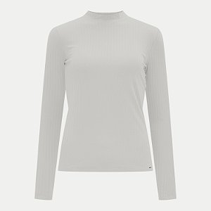 BLUSA LUNENDER MANGA LONGA OFFWHITE MALHA CANELADA FEMININA ADULTO