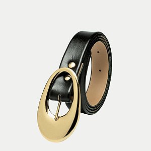 CINTO DAKOTA DE COURO PRETO FEMININO ADULTO