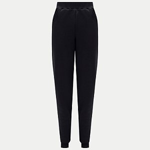 CALÇA LUNENDER MOLETOM  CASUAL COM PUNHO PRETO FEMININA ADULTO
