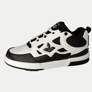TÊNIS REDIKAL CASUAL COM CADARÇO PRETO E BRANCO MASCULINO ADULTO