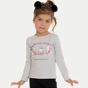 BLUSA BY GUS MANGA LONGA COTTON SILKADA MESCLA FEMININA INFANTIL