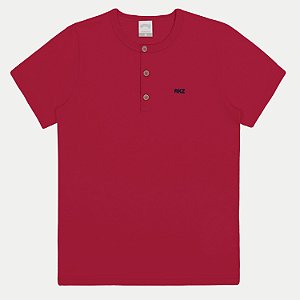 CAMISETA ALAKAZOO MANGA CURTA COMFORT ALGODÃO GOLA COM BOTÃO MASCULINO INFANTIL