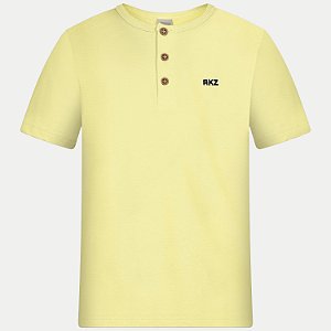 CAMISETA ALAKAZOO MANGA CURTA COMFORT ALGODÃO GOLA COM BOTÃO MASCULINO INFANTIL