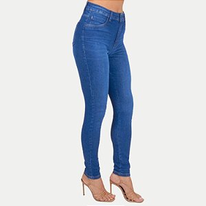 CALÇA SHOT JEANS MÉDIO COM ELASTANO SKINNY FEMININA ADULTO