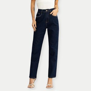CALÇA LUNENDER JEANS COM ELASTANO MOM FEMININA ADULTO