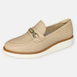 SAPATO MODARE MOCASSIM BEGE LOAFER FEMININO ADULTO