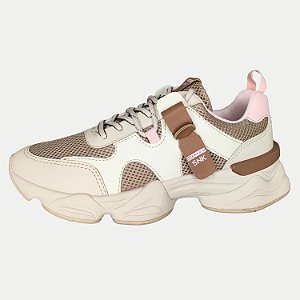 TÊNIS RAMARIM CASUAL COM CADARÇO CREME FEMININO ADULTO