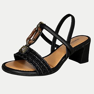 SANDALIA MISSISSIPI SALTO ALTO ACTIVE PRETO FEMININO ADULTO