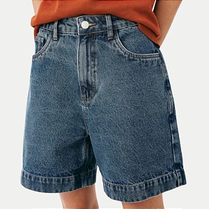 BERMUDA HERING JEANS BRUTO MÉDIO COMFORT FEMININA ADULTO