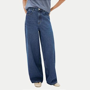 CALÇA HERING JEANS BRUTO WIDE LEG FEMININA ADULTO