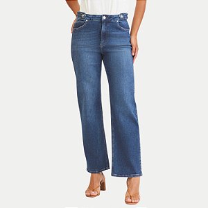 CALÇA LEE JEANS COM ELASTANO WIDE LEG FEMININA ADULTO