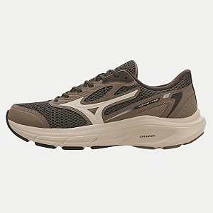 TÊNIS MIZUNO HAWK 6 RUNNING SOLADO DE BORRACHA CAFÉ MASCULINO ADULTO
