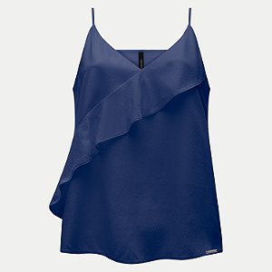 BLUSA LUNENDER REGATA POLIESTER AZUL ROYAL FEMININA ADULTO