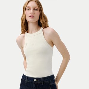 BLUSA HERING REGATA MALHA CANELADA BEGE FEMININA ADULTO