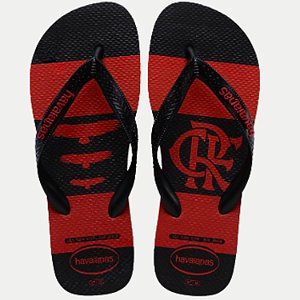 CHINELO HAVAIANAS TOP TIMES FLAMENGO DE DEDO PRETO MASCULINO ADULTO