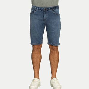 BERMUDA PITT JEANS MÉDIO ELASTANO COMFORT MASCULINO ADULTO
