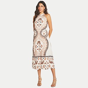 VESTIDO DOCE TRAMA REGATA VISCOSE ESTAMPADO FEMININO ADULTO