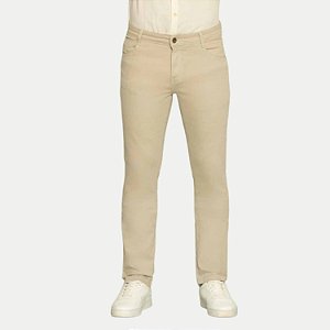 CALÇA PITT BRIM COM ELASTANO AREIA COMFORT MASCULINA ADULTO