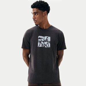 CAMISETA HERING MANGA CURTA COMFORT ALGODÃO SILKADA CHUMBO MASCULINA ADULTO