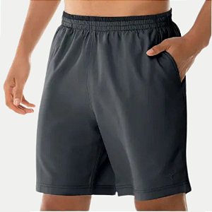BERMUDA MIZUNO POLIESTER CINZA FITNESS MASCULINA ADULTO