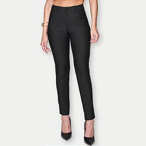 CALÇA TEEZZ BRIM PRETO COM ELASTANO SKINNY FEMININA ADULTO